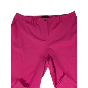 New York & Company Women's Hot Pink Flat Front Dress Pants Wide Leg 28W Tall